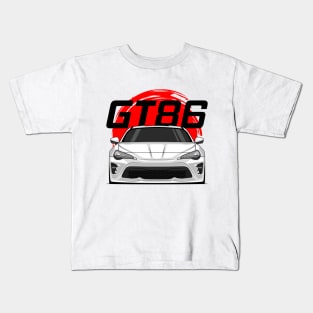 Front White GT86 MK1 Resty JDM Kids T-Shirt